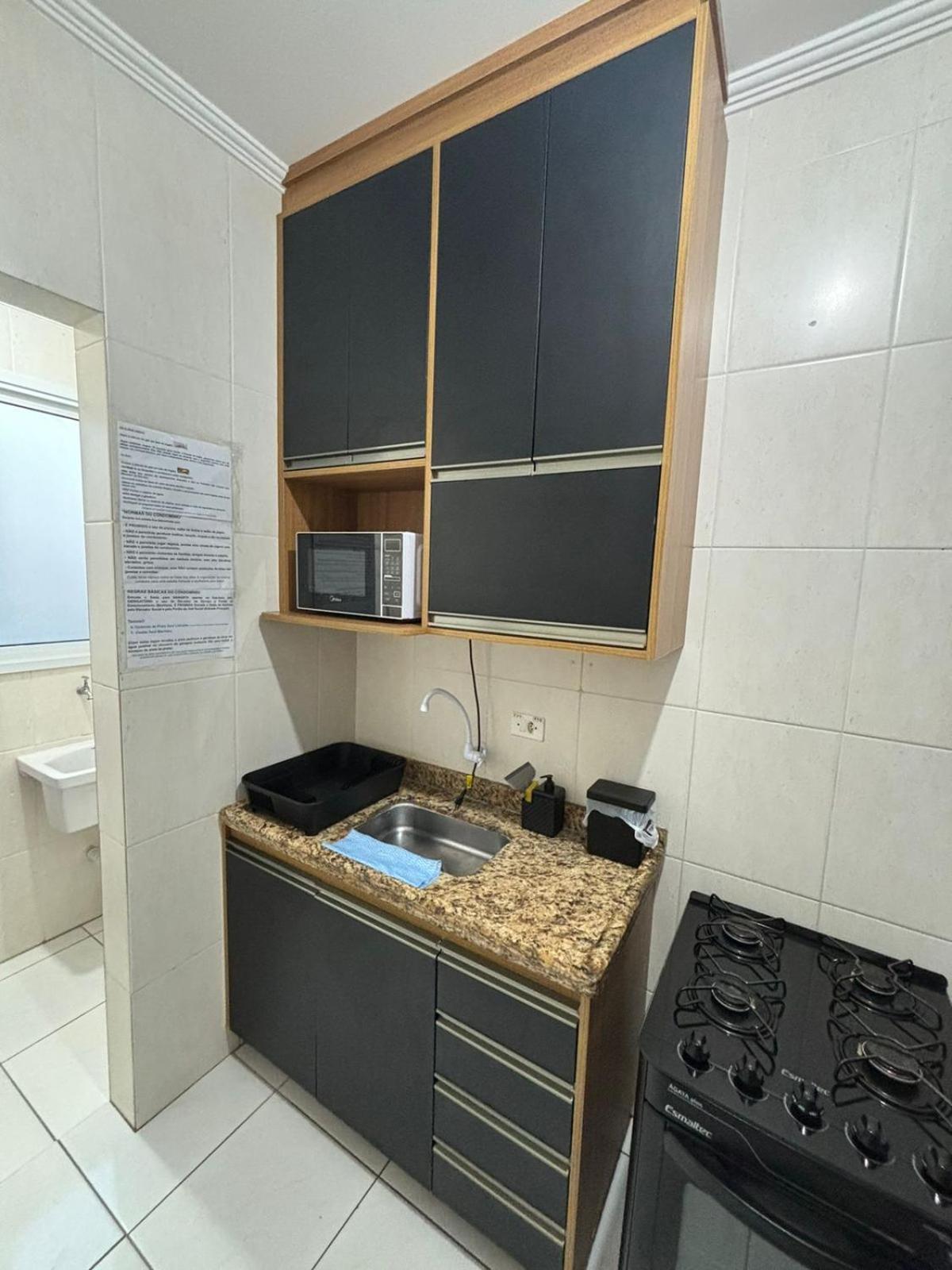 Lindo Apto 300M Praia Da Ocian E Centro - Vista Mar- Varanda Sacada - Wi-Fi 300 Mbps - Vaga De Garagem - Acomoda Ate 6 Pessoas Apartment Praia Grande  Luaran gambar