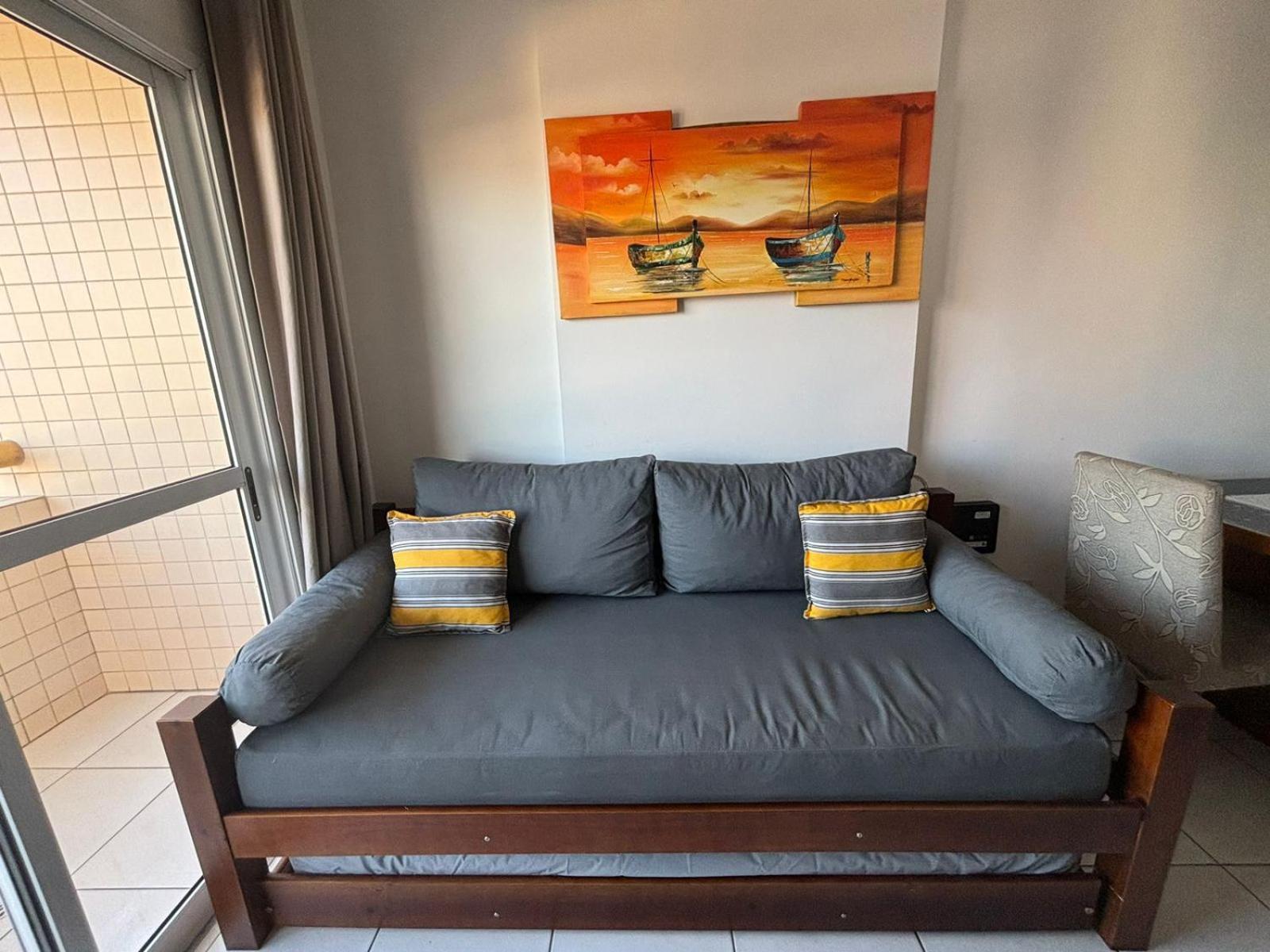 Lindo Apto 300M Praia Da Ocian E Centro - Vista Mar- Varanda Sacada - Wi-Fi 300 Mbps - Vaga De Garagem - Acomoda Ate 6 Pessoas Apartment Praia Grande  Luaran gambar