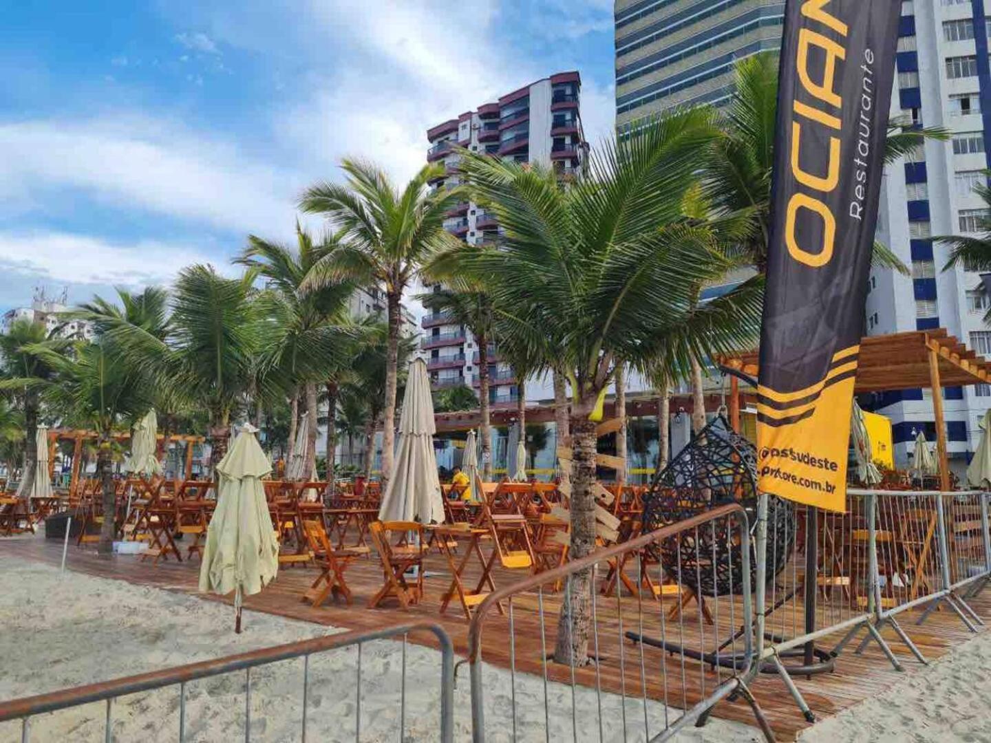 Lindo Apto 300M Praia Da Ocian E Centro - Vista Mar- Varanda Sacada - Wi-Fi 300 Mbps - Vaga De Garagem - Acomoda Ate 6 Pessoas Apartment Praia Grande  Luaran gambar