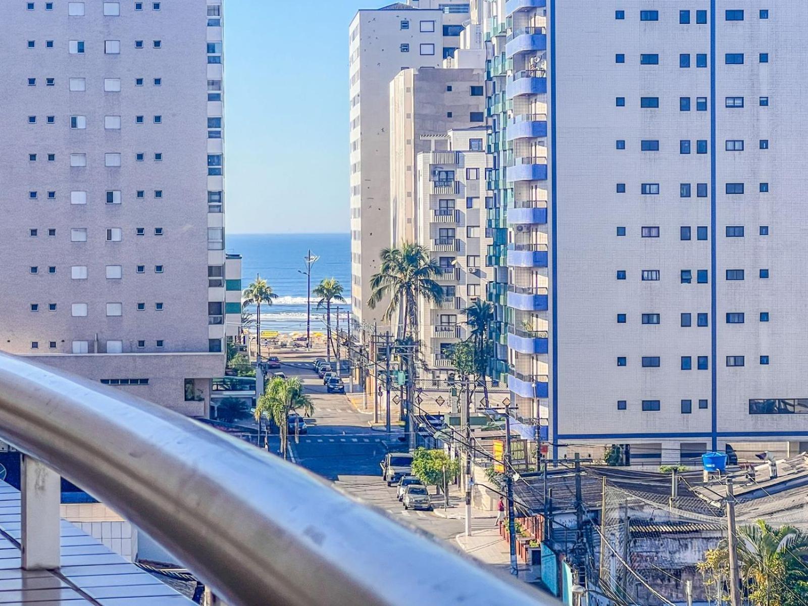 Lindo Apto 300M Praia Da Ocian E Centro - Vista Mar- Varanda Sacada - Wi-Fi 300 Mbps - Vaga De Garagem - Acomoda Ate 6 Pessoas Apartment Praia Grande  Luaran gambar